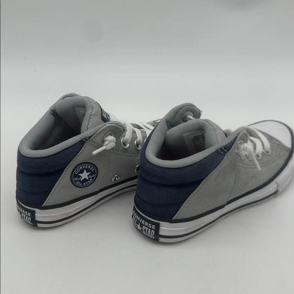 Converse Boy's CT Axel Mid Top Washed Gray Navy Sneakers - Size 12 Kids
